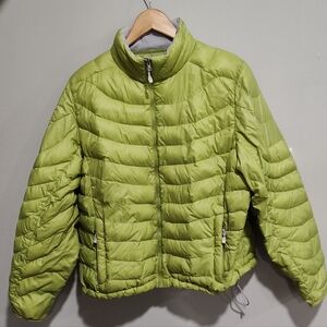 Lands’ End Youth Thermo Packable Puffer Jacket, Lime Green, Size 18-20 xl